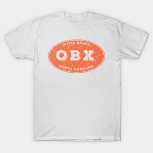 OBX Oval in Distressed Orange T-Shirt